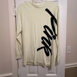 PINK Victoria's Secret Ivory Long Sleeve with Black Logo